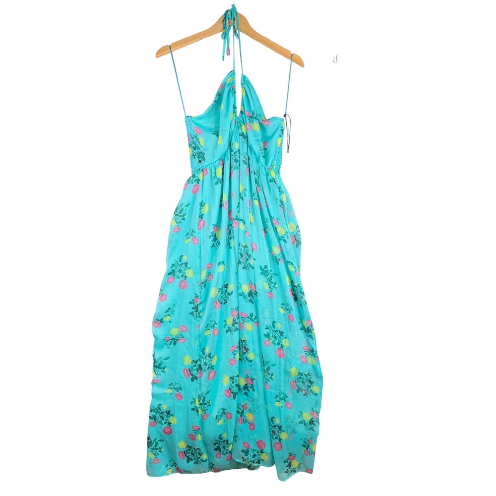 New 1.State Floral Maxi Dress size Large Oceanโ Teal